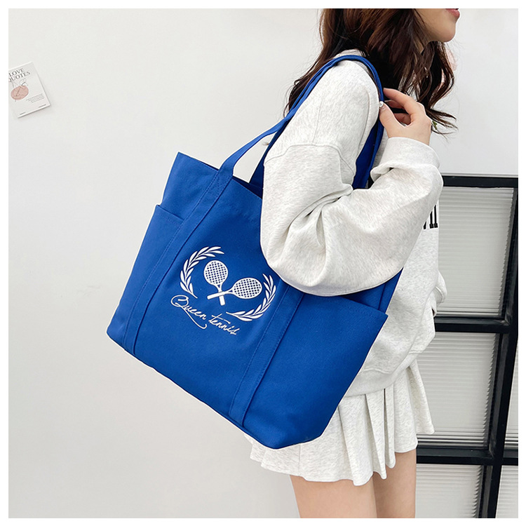 A new best-selling large-capacity casual canvas bag, a Korean-style fashionable and simple canvas bag for commuting to school undefined
