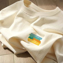 儿童棉制美式复古长袖T恤秋冬2023新款中大童女童设计感ins打底衫