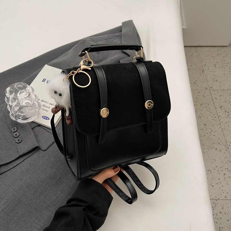 Retro costura textura mate bolso 2023 nuevo estilo occidental de las mujeres mochila crossbody pequeño bolso cuadrado