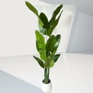 定制欧美连体天堂鸟仿真高级感绿植盆栽展厅室内装饰大型仿生盆景