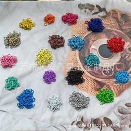 1.2*10MM彩色烤漆开口圈DIY连接圈糖果色挂圈铁钥匙扣配件