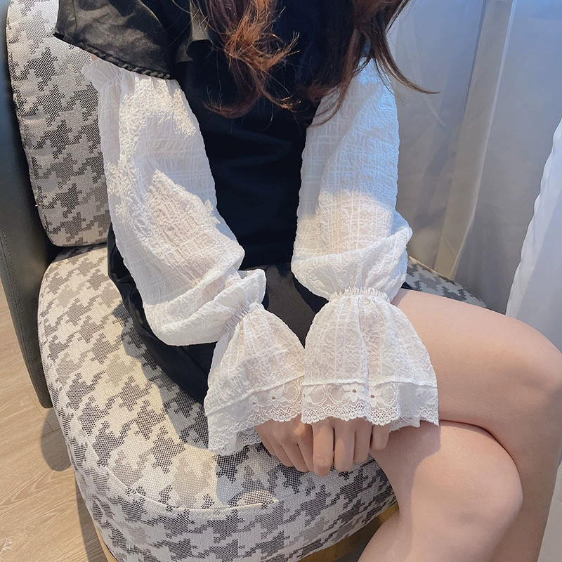 Высококачественные шифоновые текстурные солнцезащитные рукава, женские свободные мягкие пышные рукава, ледяные рукава, Новинка лета