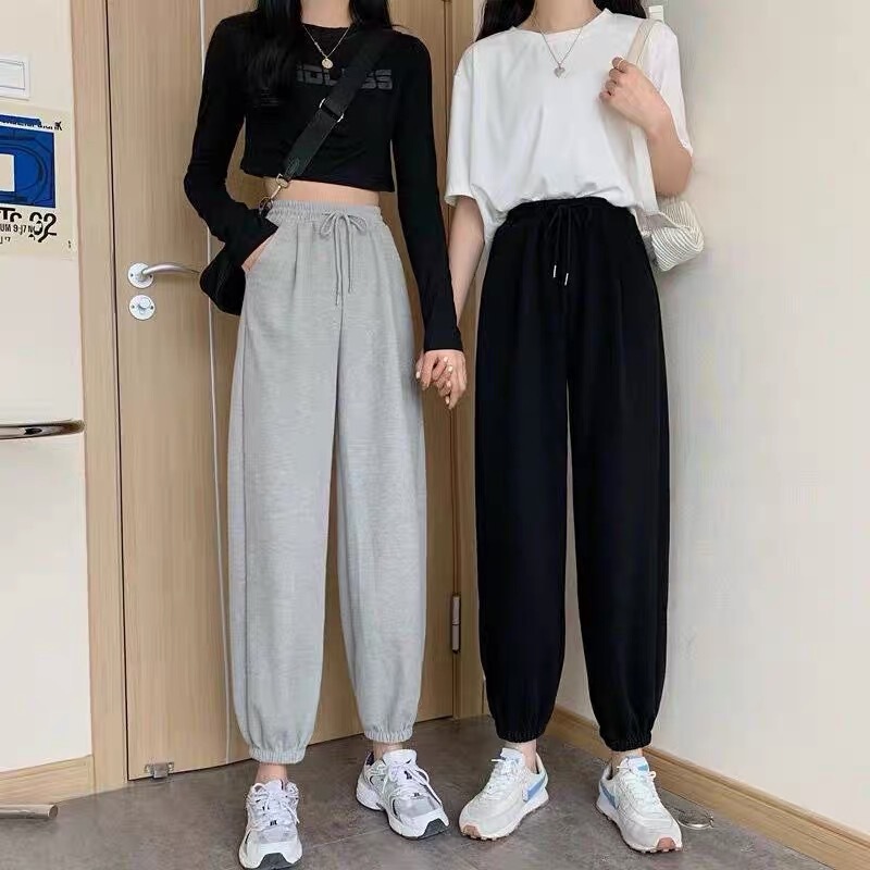 Gray Sweatpants for Women 2026 New Autumn Black Jogger Pants Casual Fleece-Lined Spring Sweatpants Gray Sweatpants for Women 2026 New Autumn Black Jogger Pants Casual Fleece-Lined Spring Sweatpants