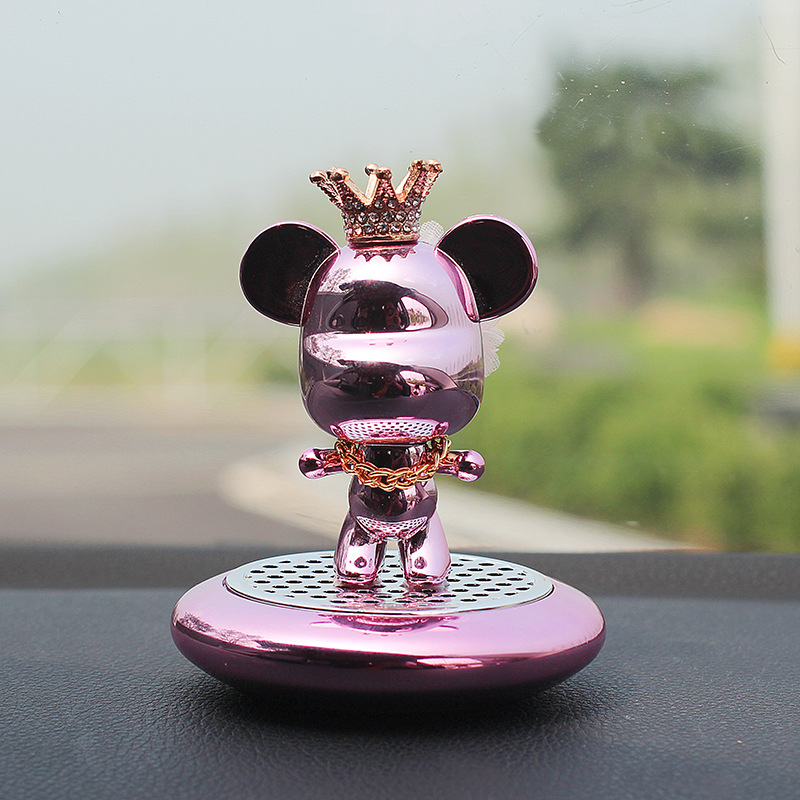 Aromaterapia para automóvil, oso violento, nuevos productos creativos, adornos para automóviles, consola central interior del automóvil, chapado con diamantes, oso femenino