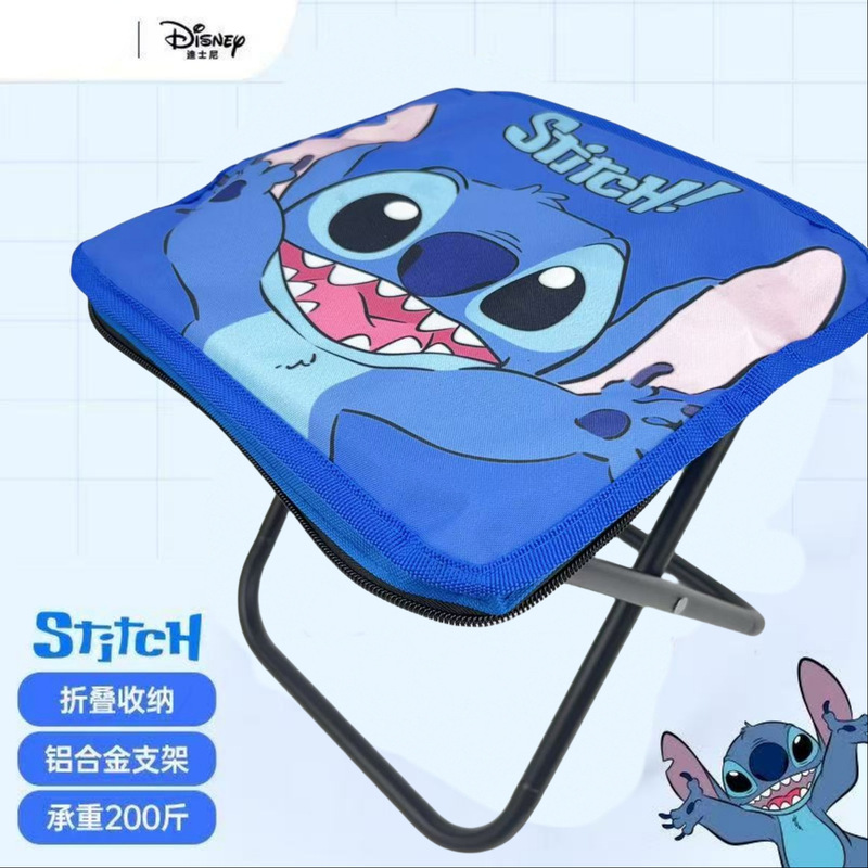 Cross-Border Cartoon Stitch Folding Chair Outdoor Camping Picnic Stool Leisure Fishing Chair Beach Portable Folding Stool