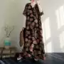 大码夏季v领宽松沙滩裙