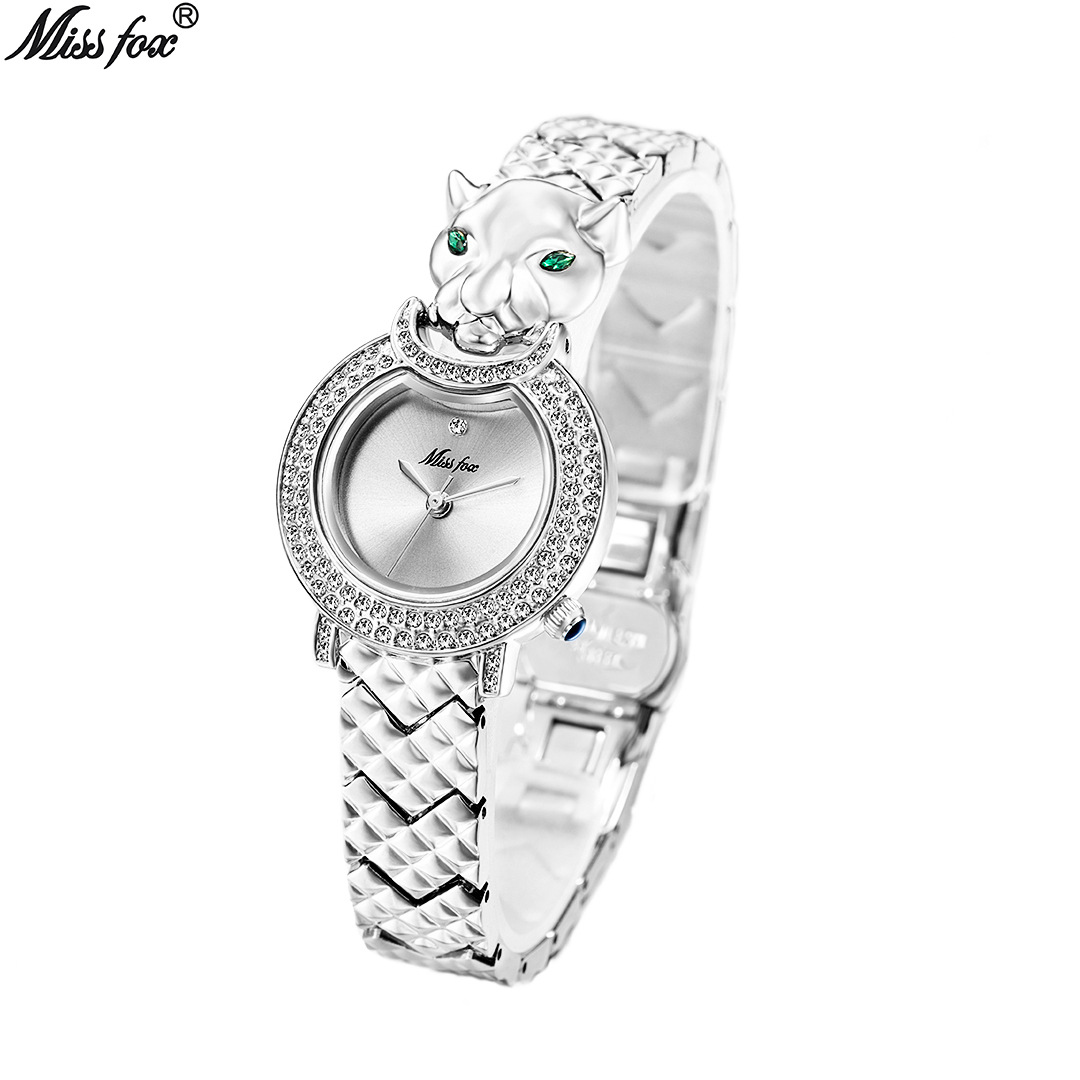 MISS FOX reloj de mujer diseño de productos genuinos leopardo pequeño dial reloj de pulsera reloj de cuarzo de moda de mujer de moda