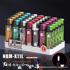 批发诺曼贵族一次性高档塑料透明打火机加厚耐用时尚个性高颜值明