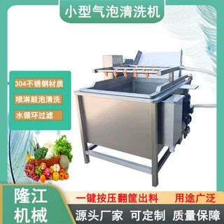 辣椒气泡清洗机中药材自动喷淋清洗设备多功能不锈钢自动净菜小型