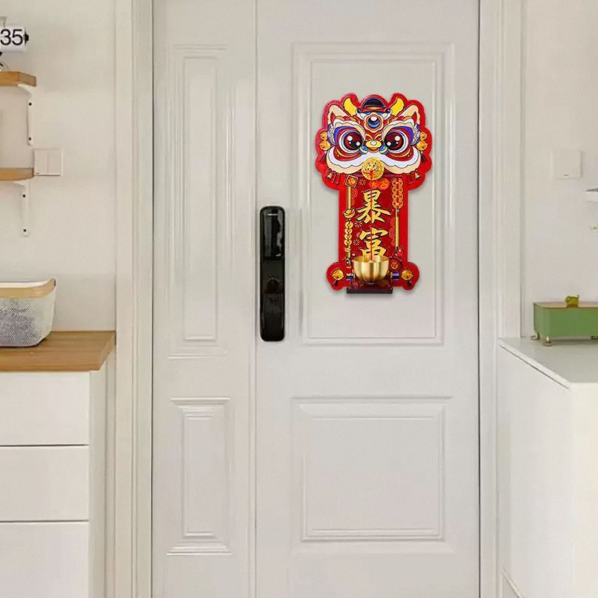 Ruiz Animal despierta león campana de la casa adsorción estilo Año Nuevo Festival de Primavera decoración para atraer riqueza pareja puerta de entrada refrigerador de estilo chino despierta image 4