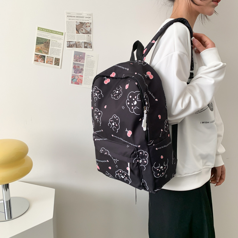 Al por Mayor Escuela Secundaria estudiante mochila de gran capacidad de nylon impermeable mochila de impresión estudiante de la escuela media de viaje de ocio al aire libre bolsa