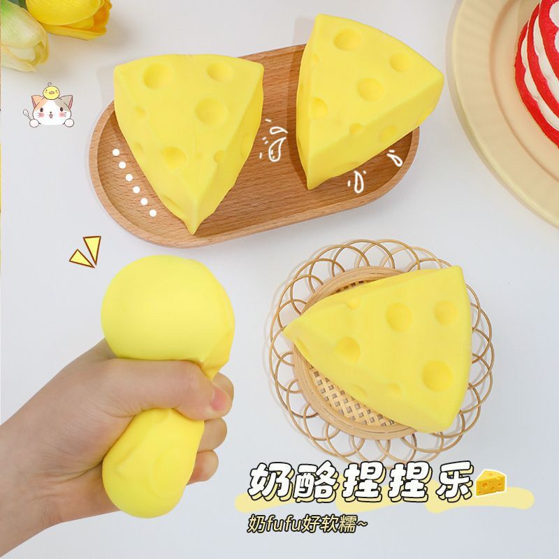 Triangular Cheese Slow Rebound Squeeze Toy Stress Relief Toy Popular Item