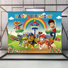 外国貿易アマゾン汪汪隊撮影背景布誕生日パーティー装飾用品ビニール5x3ft