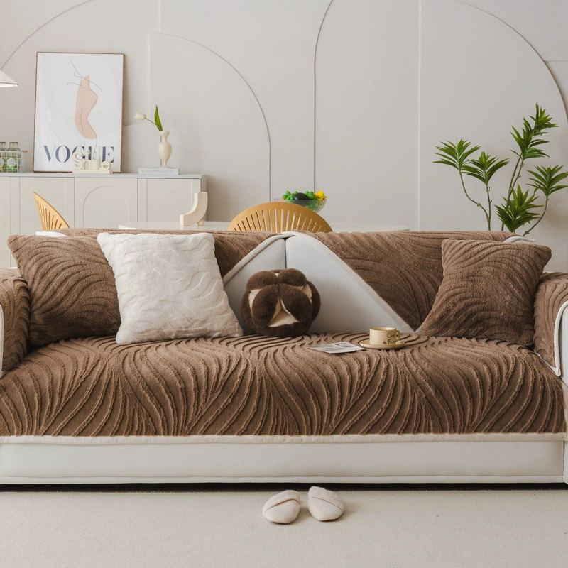 Plush winter sofa, non-slip modern and minimalistic pillow