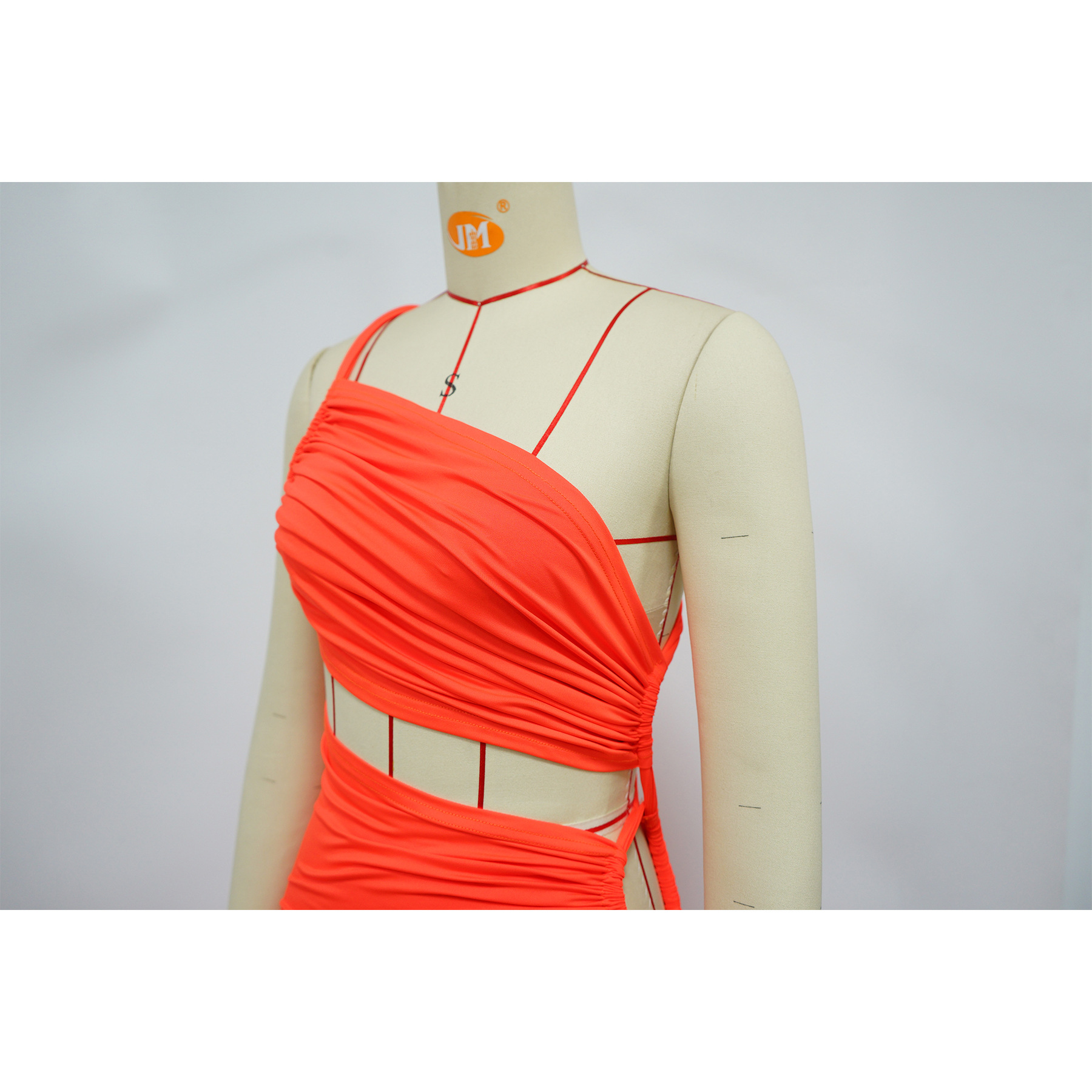 Women's Sexy Strapless Slit Dress Asymmetrical Neck Solid Color Fashion Dress for European And American Markets Cross Border E Commerce Amazon_ecoleips.com
