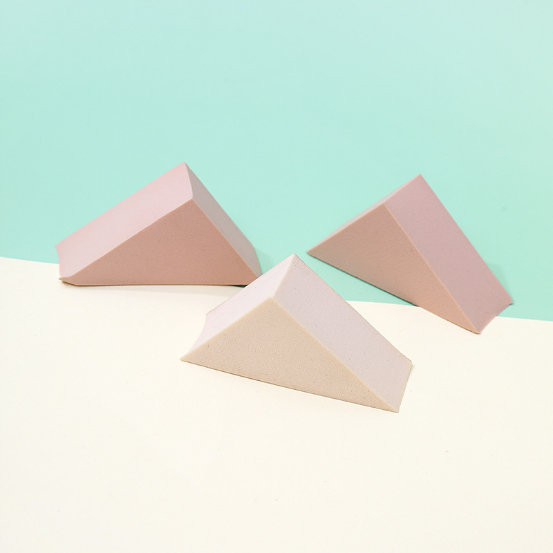 Herramientas especiales de manicuría personalizadas esponja de goma de alta densidad gradiente manicuría blush triángulo esponja