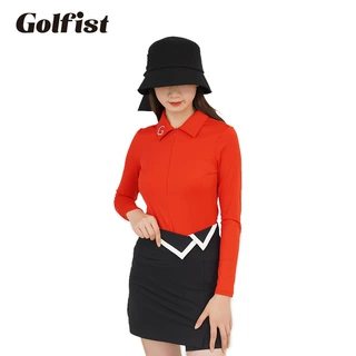 高尔夫女装秋季长袖高弹力翻领运动球服女士T恤polo衫GOLF服装