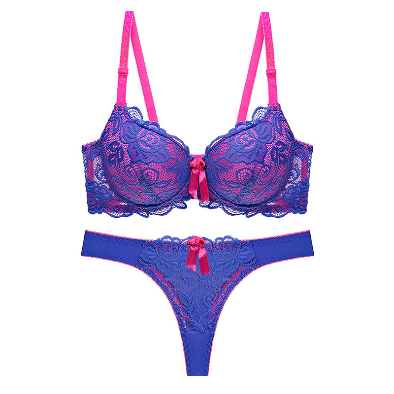 European and American sexy thin cup lace color matching bra suit shaped gathered underwear suit Amazon wish European and American sexy thin cup lace color matching bra suit shaped gathered underwear suit Amazon wish