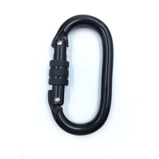 Wenzhou Baite Outdoor Rock Climbing Main Lock Electrophoresis Black Runway Pull Hook 25Kn Yoga Connection Ring