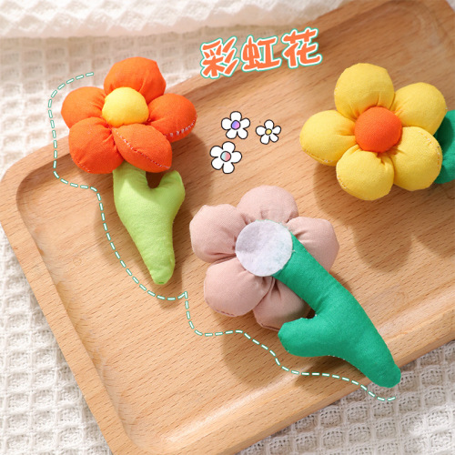 Rainbow flower jewelry accessories diy tulip brooch cute bag decorations children's clothing accessories wholesale