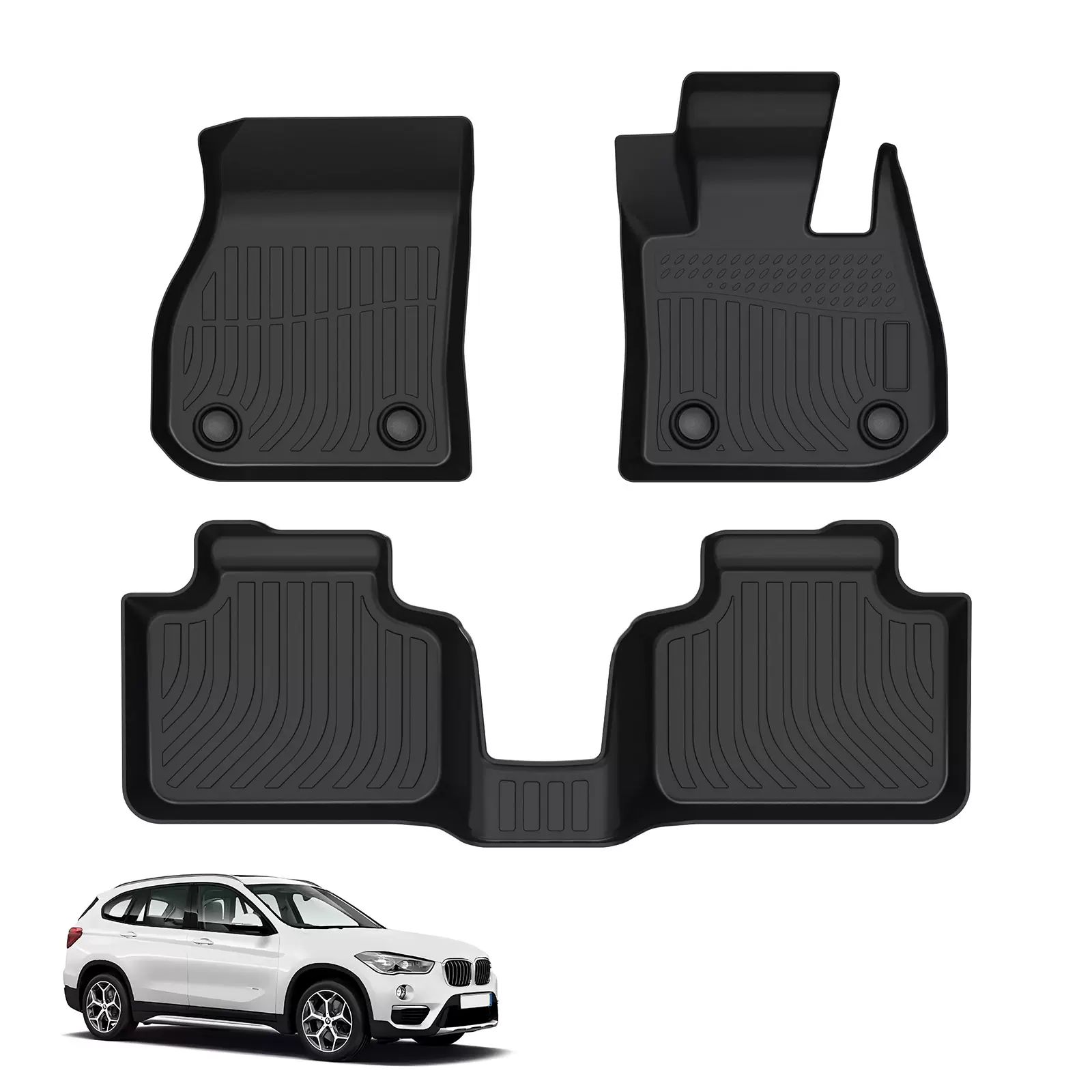 适用澳大利亚欧洲宝马BMW X1 RHD右舵定制跨境右驾驶 TPE汽车脚垫