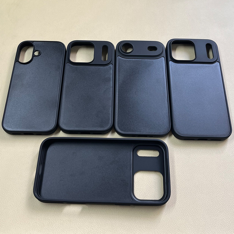 Suitable for Iphone17Pro Black Blank Semi-Finished Groove Mobile Phone Case Apple Heat Transfer Two-In-One Material