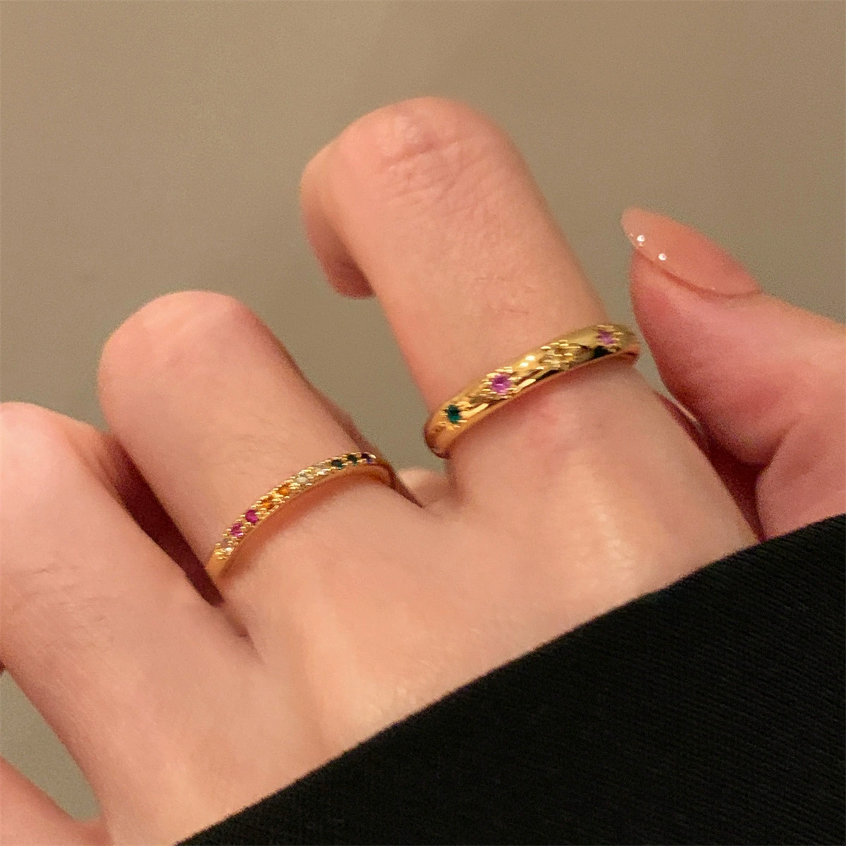П fashionable ring with zircon?