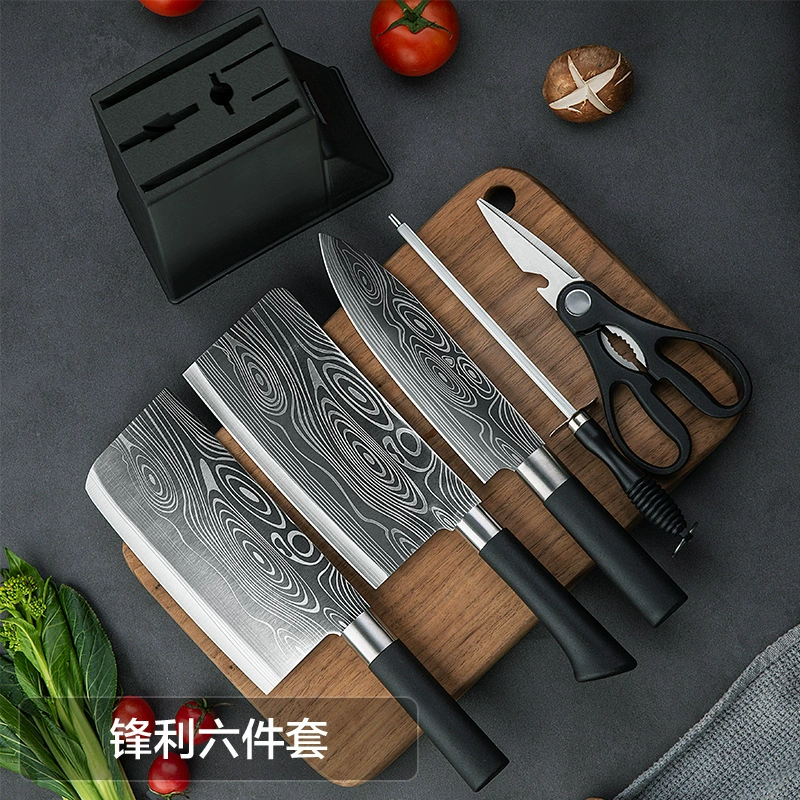Немецкая кухня Kitz Kitchen Damascus лазерная полнота стали набор мебель сталь сталь стальной слот нож