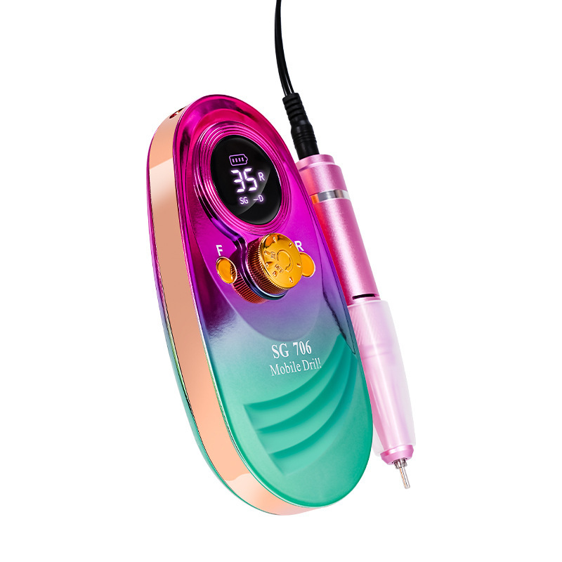 Portátil de almacenamiento eléctrico máquina de pulir de uñas pulido de uñas manicura eliminación de uñas máquina de pulir eléctrica pluma de molienda eléctrica