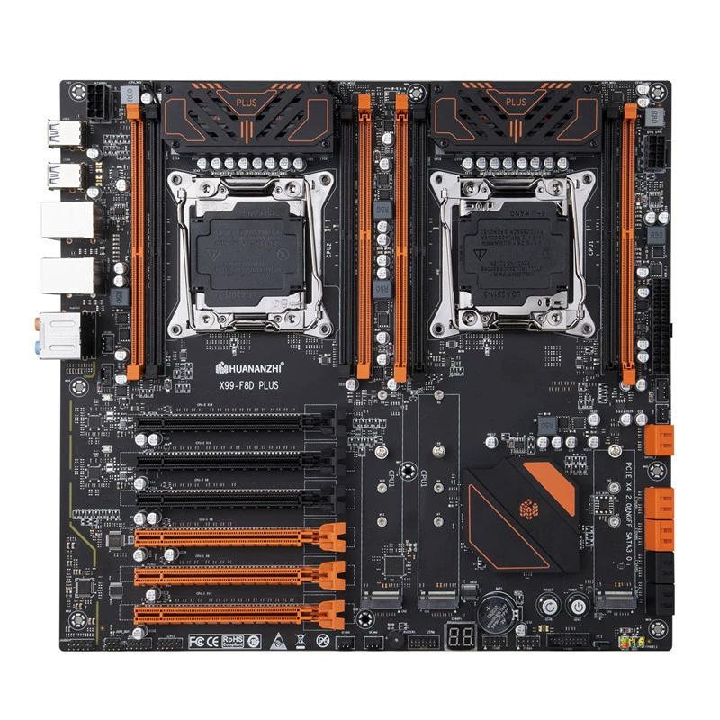 华南金牌 X99-F8D PLUS двухканальная материнская плата DDR4 память четырёхканальный настольный компьютер сервер