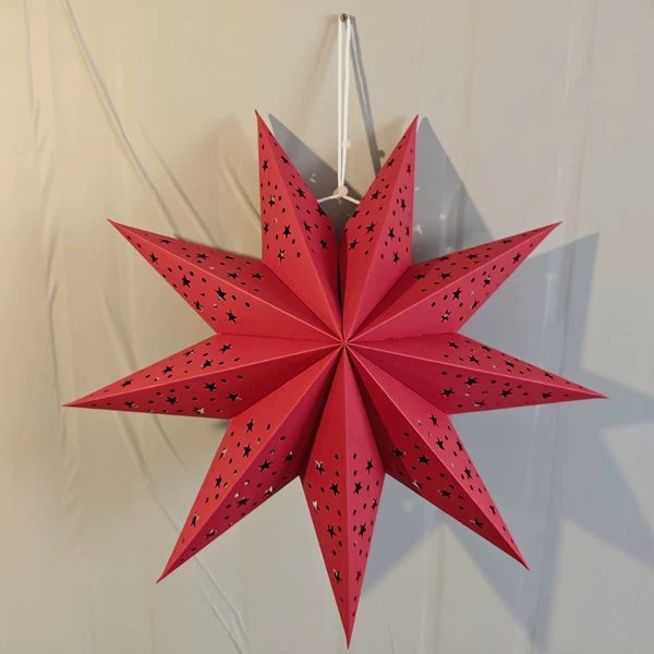 Red lampshade, 45cm