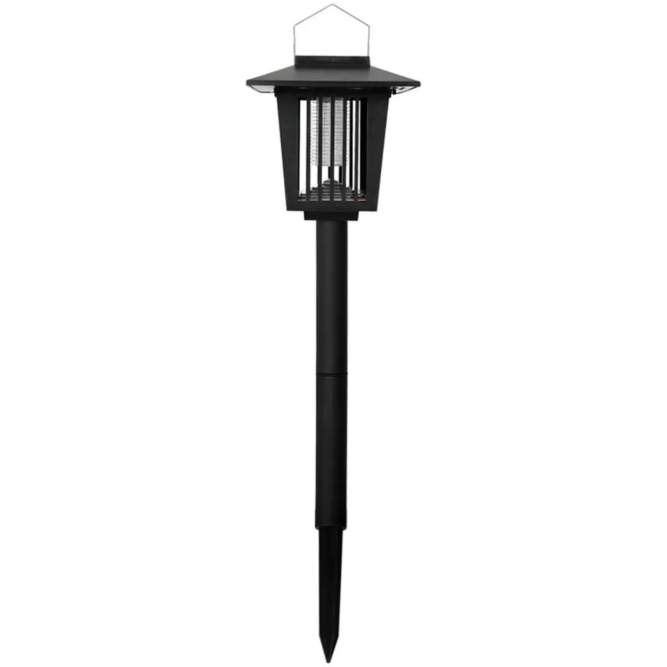Lámpara solar redonda para matar mosquitos, lámpara repelente de mosquitos, lámpara LED para exteriores, trampa y mata mosquitos para patio, lámpara de patio, lámpara de paisaje con efecto de llama image 9