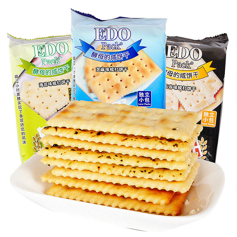 Edo Pack Soda Biscuits Salty Sesame Yeast Comb for Pregnant Women Internet Celebrity Snacks Snacks Snack Food in Bulk Edo Pack Soda Biscuits Salty Sesame Yeast Comb for Pregnant Women Internet Celebrity Snacks Snacks Snack Food in Bulk