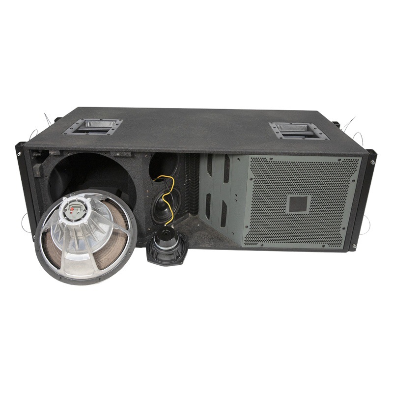 Doble altavoz de matriz de línea de 12 pulgadas Frecuencia de tres puntos altavoz de matriz de línea rendimiento de escenario Grande audio auditorio enseñanza audio