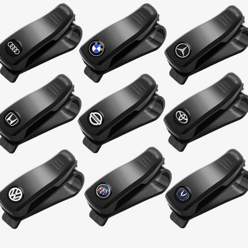 Car Glasses Clip Multifunctional Car Sunglasses Holder Eye Box Car Sunglasses Sun Visor Storage Clip