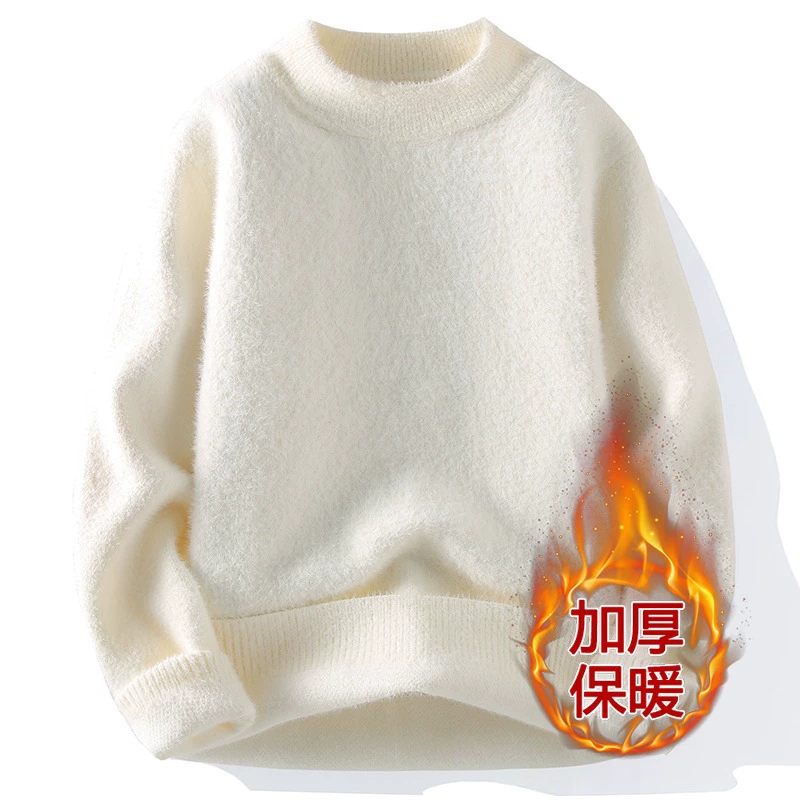 Свитер с половиной воротника мужской осенний и зимний свободный тренд толстый