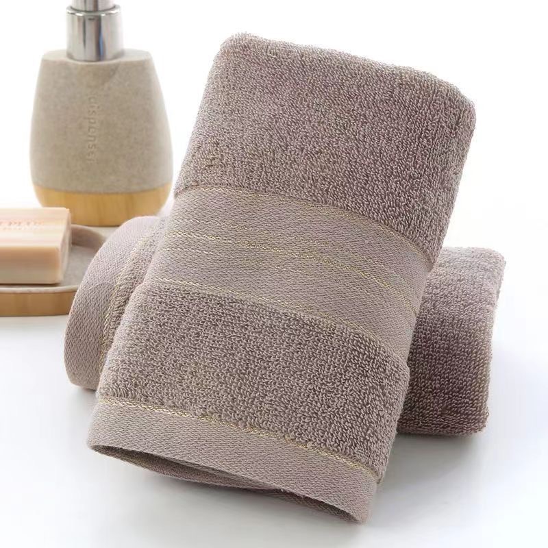 Toalha de rosto em cetim de seda dourada, puro algodão, para uso doméstico e banho. Macia, absorvente e respirável de alta qualidade._voghion.com