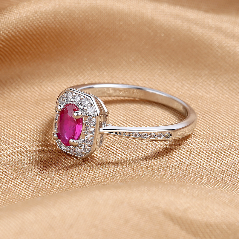1 Piece Quantity 1 Piece Fashion Rectangle Copper Inlay Zircon Rings