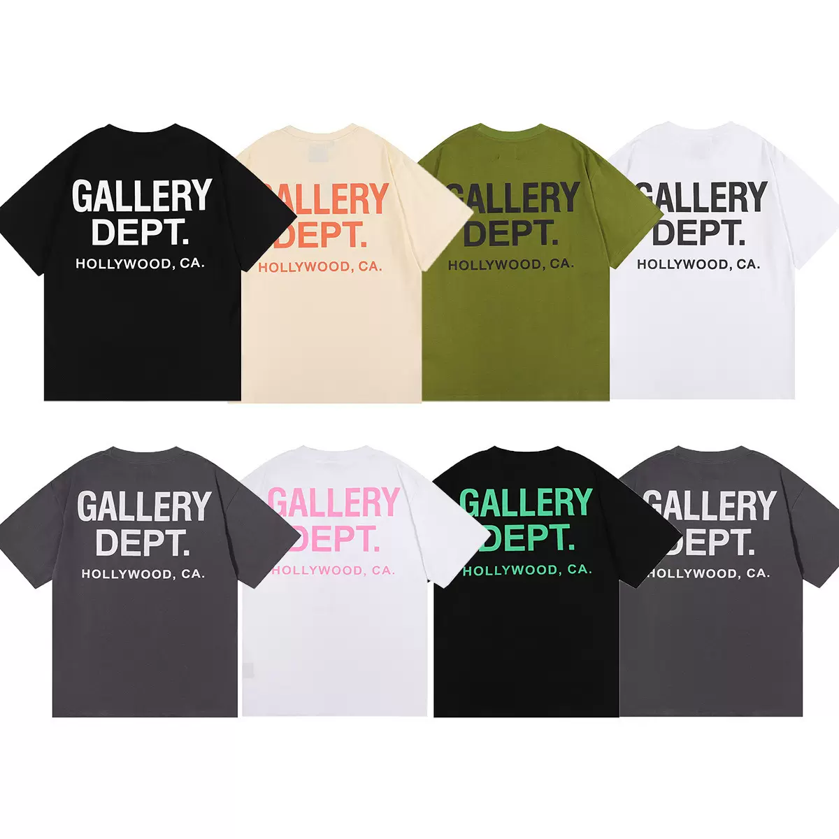 跨境外贸美式潮牌GALLERY DEP基础款字母经典logo标语短袖男女t恤