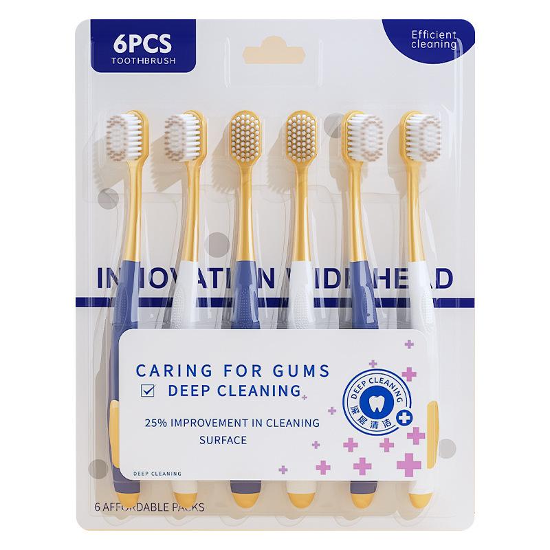 Cepillo de dientes denso y suave, cabello ultrafino y suave, raspador de lengua, macarón para limpiar la boca y no dañar las encías.