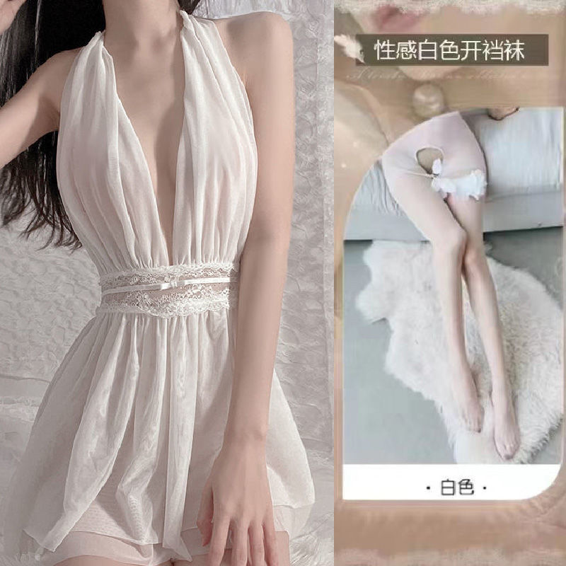 흰색 [T바지 포함] + 흰색 오픈 양말