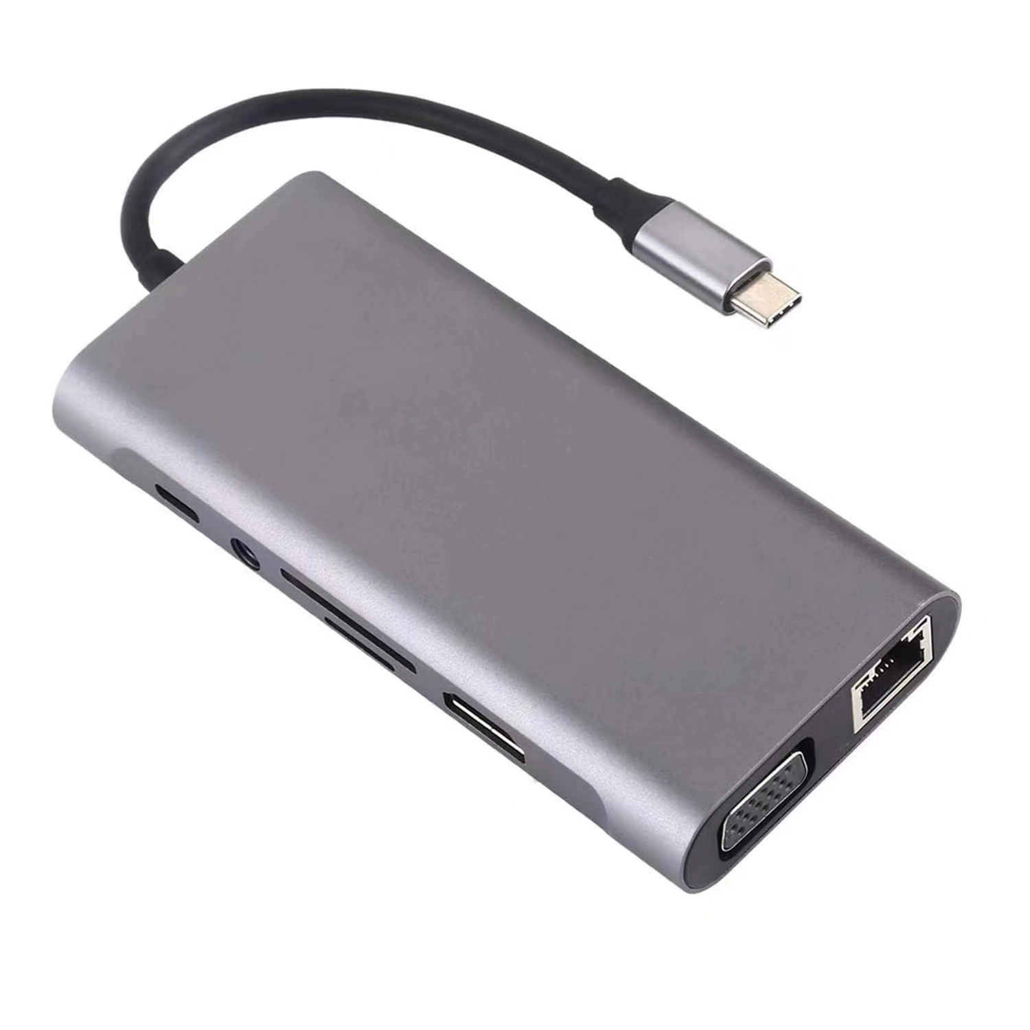 Док-станция Type-C 11-в-1 с HDTV, сетевой картой, универсальный конвертер USB-хаб для MacBook