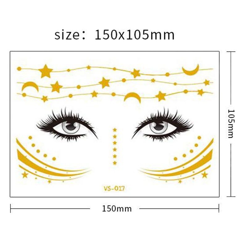 Amazon Venta caliente ecológico impermeable bronceado maquillaje cara pegatinas tatuaje pegatinas cicatriz cubierta maquillaje fiesta tatuaje