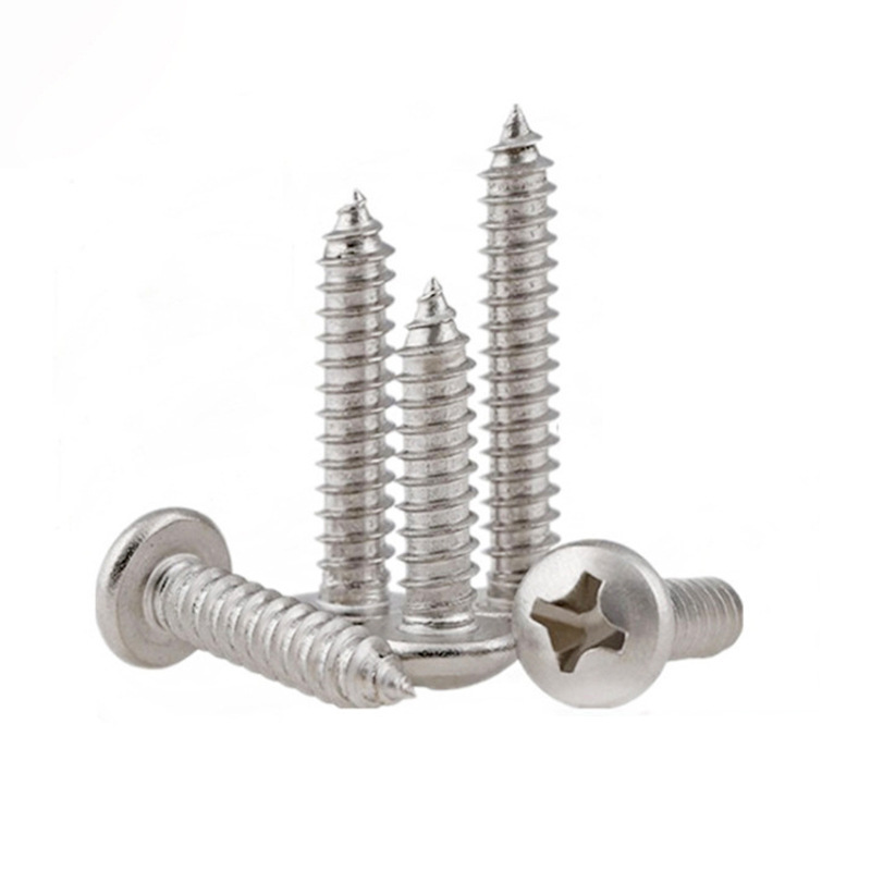 Cross recessed self tapping screw 304 stainless steel screw electronic screw PA round head screw M2M3M4M5M6 Cross recessed self tapping screw 304 stainless steel screw electronic screw PA round head screw M2M3M4M5M6
