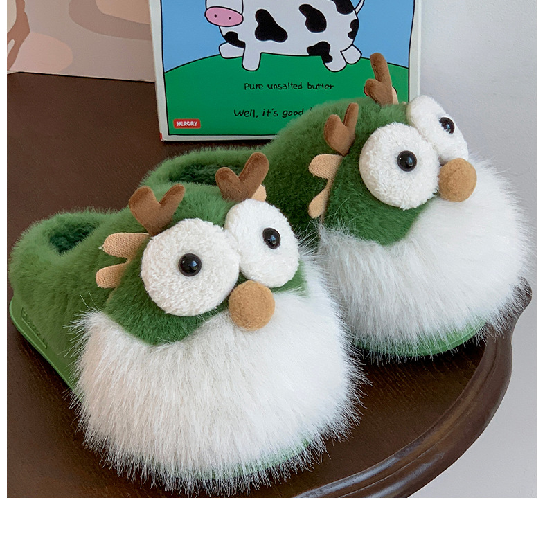 Cartoon cotton for women in autumn winter 2024, new indoor cute, warm, and plush home slippers_voghion.com