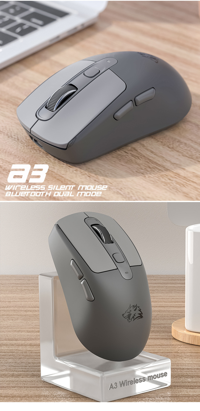 Freewolf a3 mouse wireless bluetooth reîncărcabil pentru pc_voghion.com