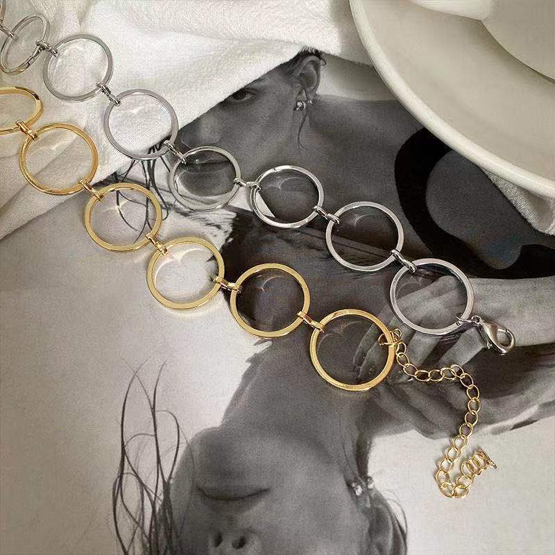 Circle Pattern Women'S Gender Cool Style Circle Copper Plating Choker