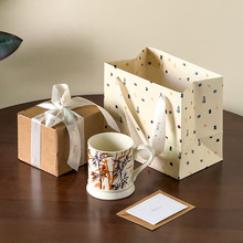 竹林熊猫系列陶瓷水杯家用马克杯精致好看的杯子冲泡杯办公室宿舍