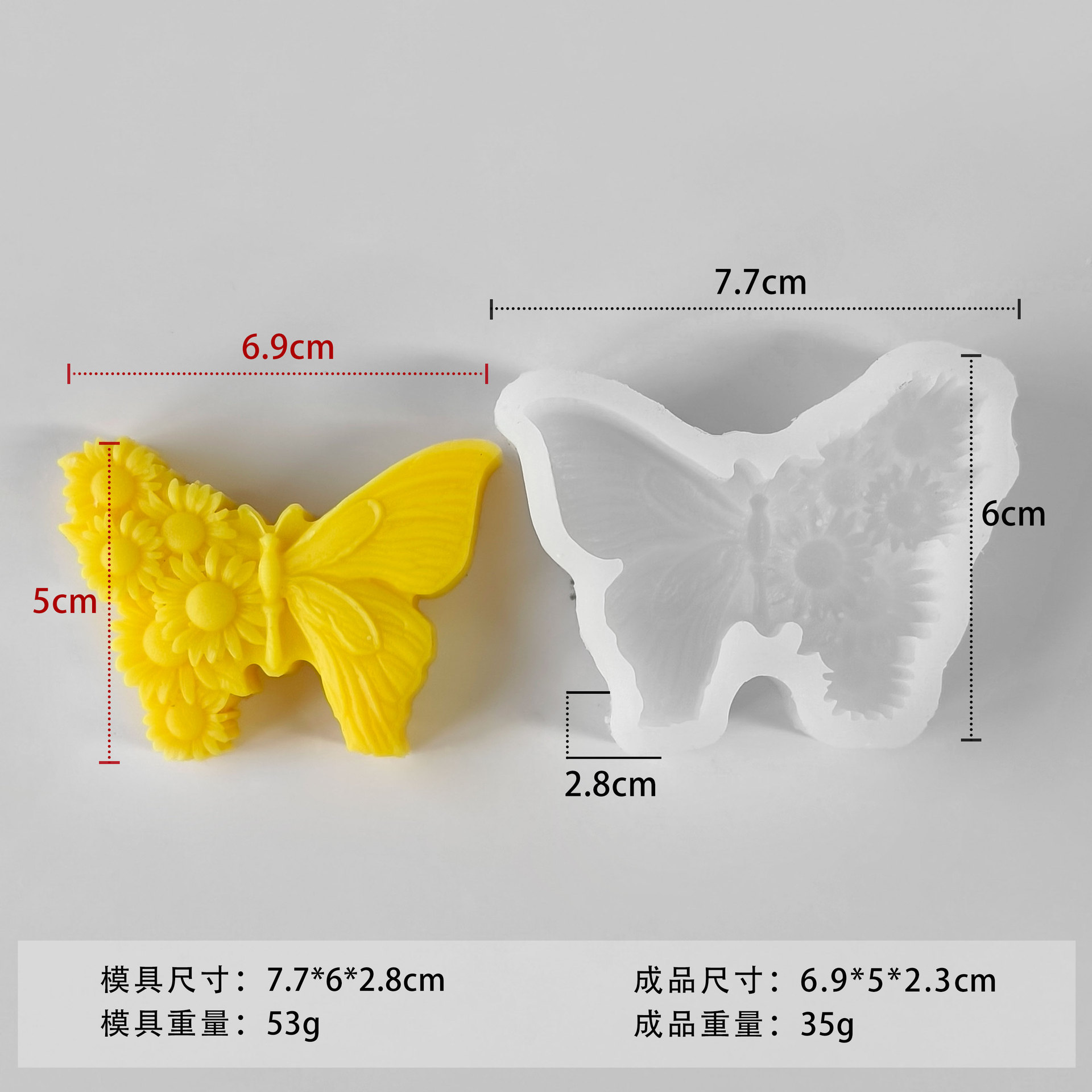 Jiahui Mei flores mariposas hechas a mano molde de mariposas DIY mariposas decoración de goteo de goma tira magnética piedra de perfume