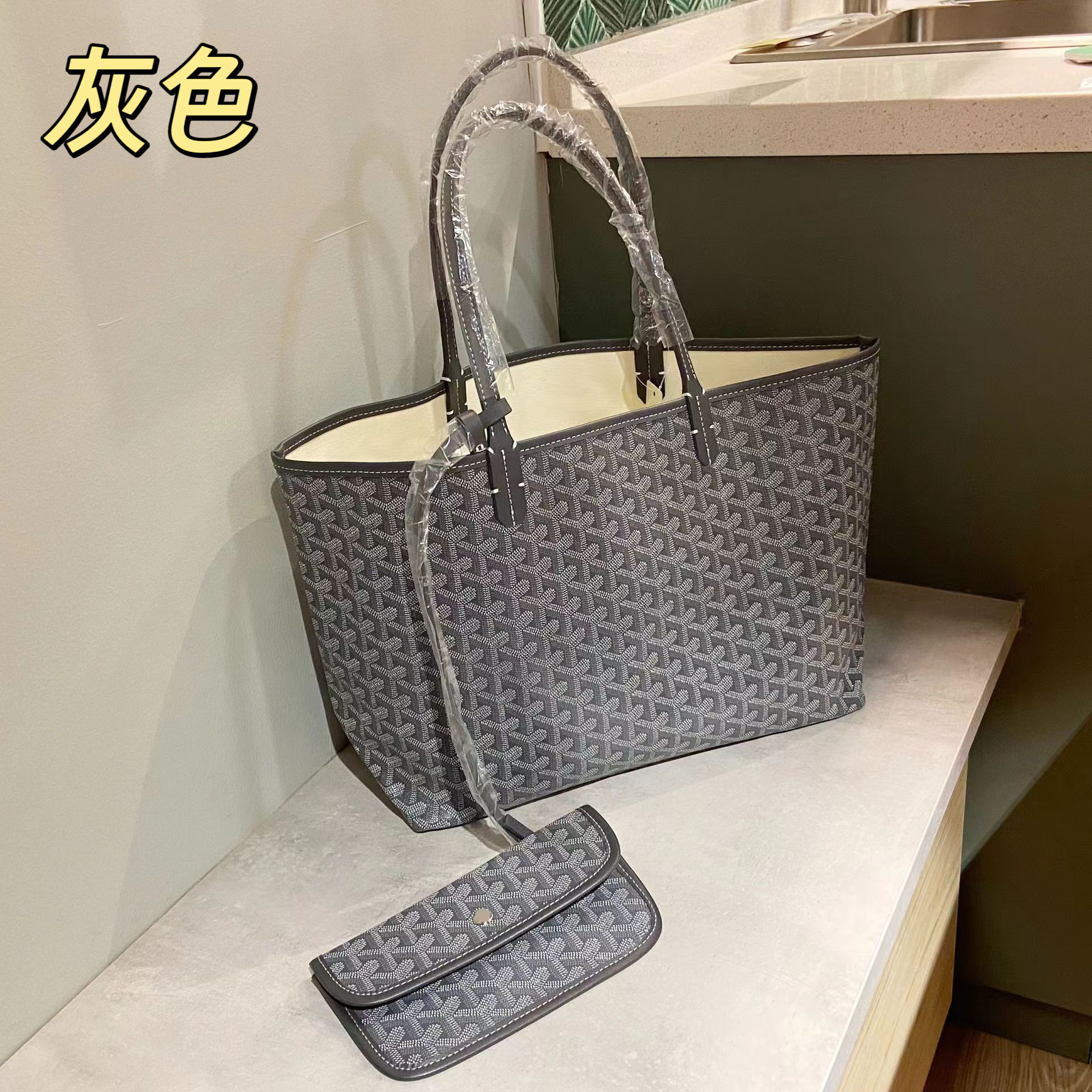 【20色】ショッピングバッグ ドッグトゥース クロスボーダー 現物在庫 人気商品 2025年モデル レディースバッグ トートバッグ 大容量 ショルダーバッグ